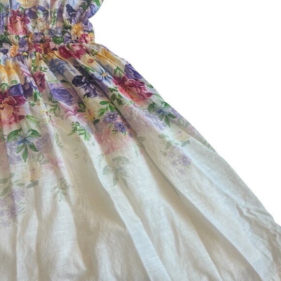 Boston Proper Garden of Romance Floral Print Mock Neck Midi Dress Size 12 Womens - Picture 11 of 13